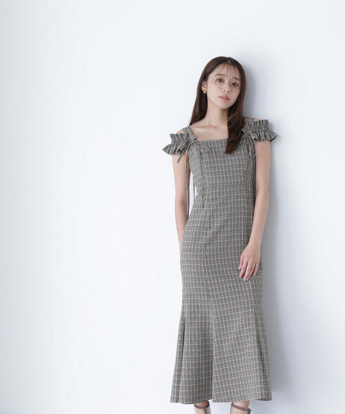 NATURAL BEAUTY BASIC（ナチュラルビューティーベーシック）の「◇チェックキャミワンピース（ワンピース・レディース・ブラウン系その他/イエロー系その他・MEDIUM/P/S）」の21枚目の写真