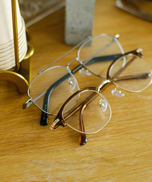 Kastane（カスタネ）の「ハーフリムメガネ（メガネ・レディース・シルバー/ブラウン・FREE）」の2枚目の写真