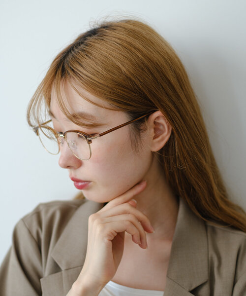 Kastane（カスタネ）の「ハーフリムメガネ（メガネ・レディース・シルバー/ブラウン・FREE）」の8枚目の写真