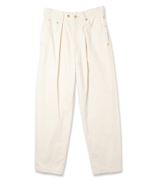 CULLNI(クルニ)の「1TUCK ASYMMETRY POCKET PANTS(デニムパンツ・メンズ・ブラック/アイボリー/ダークインディゴブルー・1/2)」の5枚目の写真