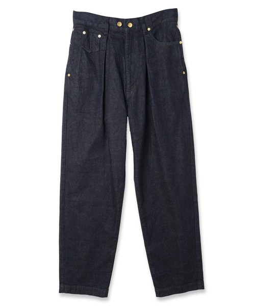CULLNI(クルニ)の「1TUCK ASYMMETRY POCKET PANTS(デニムパンツ・メンズ・ブラック/アイボリー/ダークインディゴブルー・1/2)」の11枚目の写真