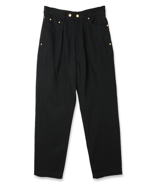 CULLNI(クルニ)の「1TUCK ASYMMETRY POCKET PANTS(デニムパンツ・メンズ・ブラック/アイボリー/ダークインディゴブルー・1/2)」の8枚目の写真