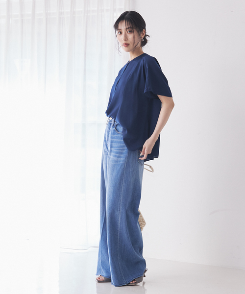 Healthy denim(ヘルシーデニム)の「【Healthy DENIM】Wild Ginger ワイドデニム(デニムパンツ・レディース・ブルー/インディゴブルー・38/32/34/36)」の6枚目の写真