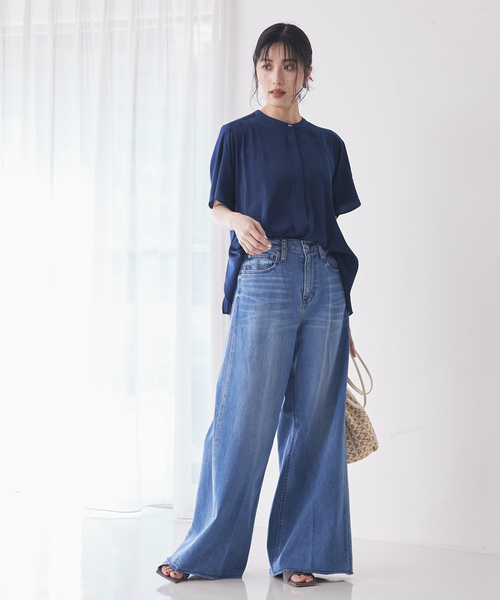 Healthy denim(ヘルシーデニム)の「【Healthy DENIM】Wild Ginger ワイドデニム(デニムパンツ・レディース・ブルー/インディゴブルー・38/32/34/36)」の9枚目の写真