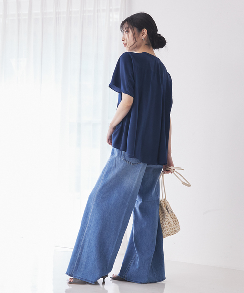 Healthy denim(ヘルシーデニム)の「【Healthy DENIM】Wild Ginger ワイドデニム(デニムパンツ・レディース・ブルー/インディゴブルー・38/32/34/36)」の10枚目の写真