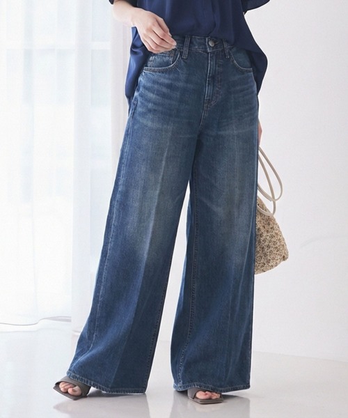 Healthy denim(ヘルシーデニム)の「【Healthy DENIM】Wild Ginger ワイドデニム(デニムパンツ・レディース・ブルー/インディゴブルー・38/32/34/36)」の1枚目の写真