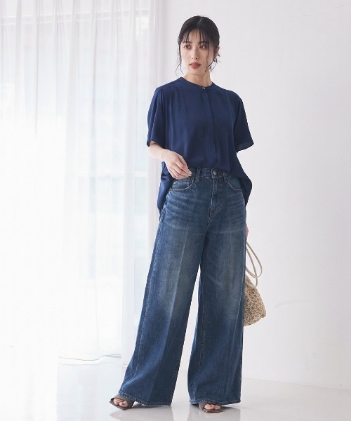 Healthy denim(ヘルシーデニム)の「【Healthy DENIM】Wild Ginger ワイドデニム(デニムパンツ・レディース・ブルー/インディゴブルー・38/32/34/36)」の3枚目の写真
