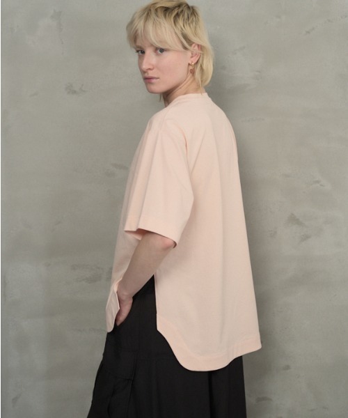 Muel Chic(ミュエルシック)の「Simply CS シンプリーカットソー(Tシャツ/カットソー・レディース・ブラック/ホワイト/コーラルピンク/ブラウン/ミント・FREE)」の5枚目の写真