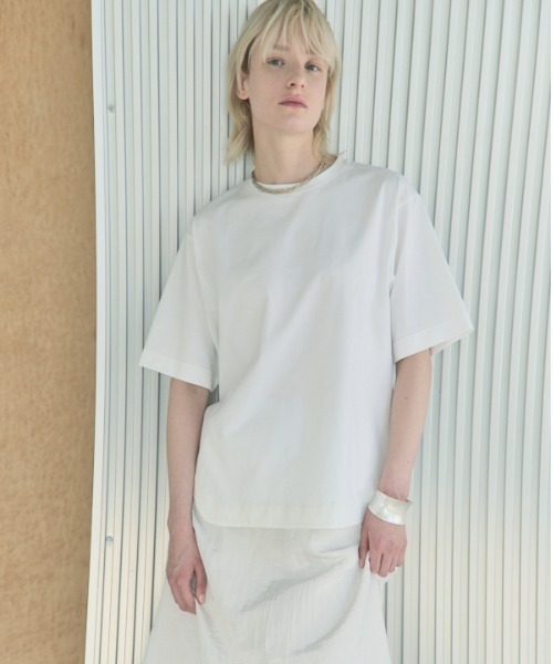 Muel Chic(ミュエルシック)の「Simply CS シンプリーカットソー(Tシャツ/カットソー・レディース・ブラック/ホワイト/コーラルピンク/ブラウン/ミント・FREE)」の9枚目の写真