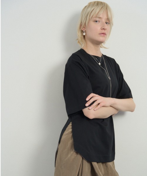 Muel Chic(ミュエルシック)の「Simply CS シンプリーカットソー(Tシャツ/カットソー・レディース・ブラック/ホワイト/コーラルピンク/ブラウン/ミント・FREE)」の20枚目の写真