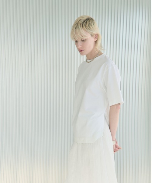Muel Chic(ミュエルシック)の「Simply CS シンプリーカットソー(Tシャツ/カットソー・レディース・ブラック/ホワイト/コーラルピンク/ブラウン/ミント・FREE)」の8枚目の写真