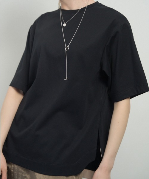 Muel Chic(ミュエルシック)の「Simply CS シンプリーカットソー(Tシャツ/カットソー・レディース・ブラック/ホワイト/コーラルピンク/ブラウン/ミント・FREE)」の18枚目の写真