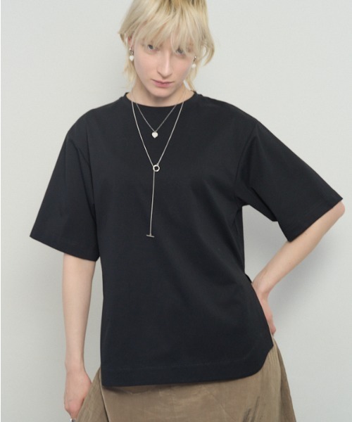 Muel Chic(ミュエルシック)の「Simply CS シンプリーカットソー(Tシャツ/カットソー・レディース・ブラック/ホワイト/コーラルピンク/ブラウン/ミント・FREE)」の17枚目の写真