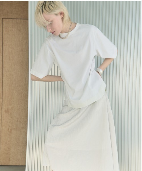 Muel Chic(ミュエルシック)の「Simply CS シンプリーカットソー(Tシャツ/カットソー・レディース・ブラック/ホワイト/コーラルピンク/ブラウン/ミント・FREE)」の7枚目の写真