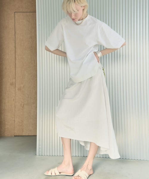 Muel Chic(ミュエルシック)の「Simply CS シンプリーカットソー(Tシャツ/カットソー・レディース・ブラック/ホワイト/コーラルピンク/ブラウン/ミント・FREE)」の12枚目の写真