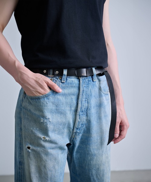 NUMBER (N)INE（ナンバーナイン）の「【NUMBER(N)INE】LEATHER GACHA BELT / ナンバーナイン ジェニュインレザー ガチャベルト（ベルト・メンズ・ブラック・FREE）」の14枚目の写真