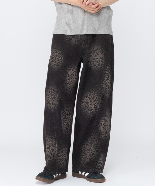 3.3 Field Trip (3.3フィールドトリップ)の「3.3 Field Trip/レオパードアートパンツ(デニムパンツ・メンズ・ブラック・MEDIUM/LARGE)」の1枚目の写真