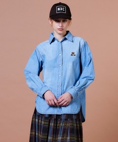 Loungedress オーバーデニムシャツ　ブルー セール】オーバーデニムシャツ（シャツ/ブラウス）｜LOUNGEDRESS