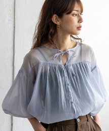 No Rule No Line | バルーンスリーブシアーブラウス(シャツ/ブラウス)