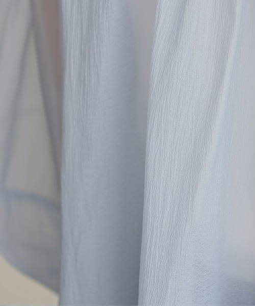 No Rule No Line（ノール－ルノーライン）の「バルーンスリーブシアーブラウス（シャツ/ブラウス・レディース・ブラック/ホワイト/ライトブルー・FREE）」の5枚目の写真