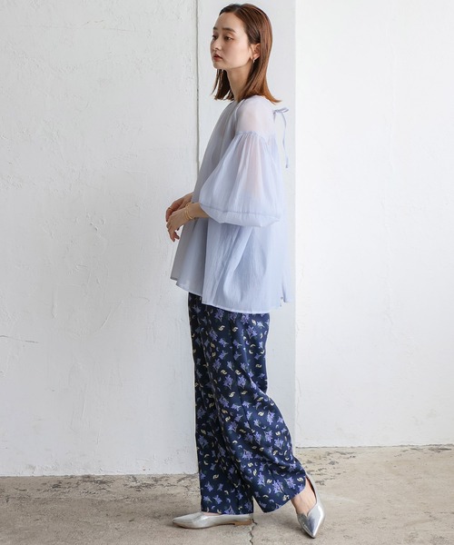 No Rule No Line（ノール－ルノーライン）の「バルーンスリーブシアーブラウス（シャツ/ブラウス・レディース・ブラック/ホワイト/ライトブルー・FREE）」の19枚目の写真