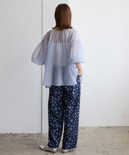 No Rule No Line（ノール－ルノーライン）の「バルーンスリーブシアーブラウス（シャツ/ブラウス・レディース・ブラック/ホワイト/ライトブルー・FREE）」の16枚目の写真