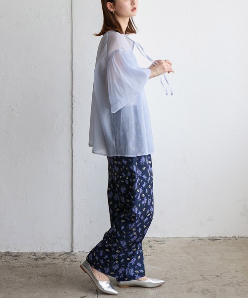 No Rule No Line（ノール－ルノーライン）の「バルーンスリーブシアーブラウス（シャツ/ブラウス・レディース・ブラック/ホワイト/ライトブルー・FREE）」の15枚目の写真