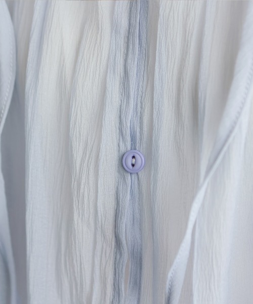 No Rule No Line（ノール－ルノーライン）の「バルーンスリーブシアーブラウス（シャツ/ブラウス・レディース・ブラック/ホワイト/ライトブルー・FREE）」の8枚目の写真