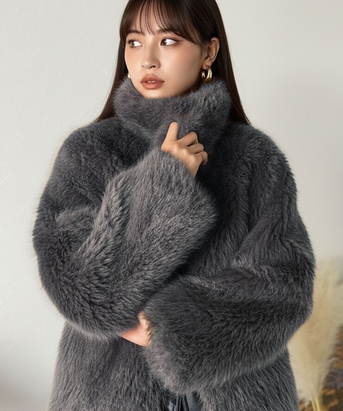 セール】【mily bilet】ゴージャスなファーが魅力的。フェイクファー