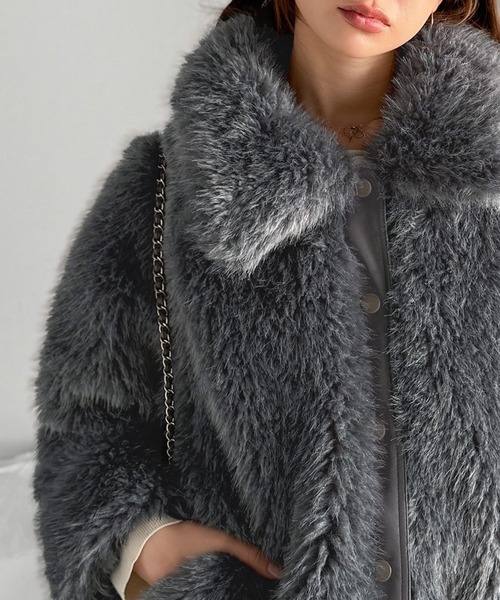 セール】【mily bilet】ゴージャスなファーが魅力的。フェイクファー