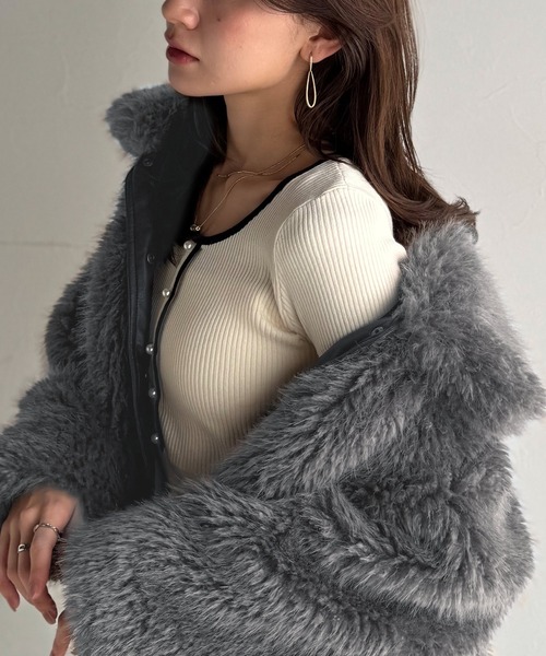 セール】【mily bilet】ゴージャスなファーが魅力的。フェイクファー