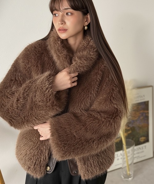 セール】【mily bilet】ゴージャスなファーが魅力的。フェイクファー