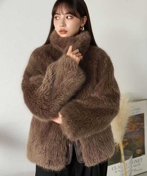 セール】【mily bilet】ゴージャスなファーが魅力的。フェイクファー