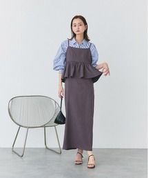 ad thie（アドティエ）の「ドッキング ペプラム キャミソールワンピース（ワンピース）」