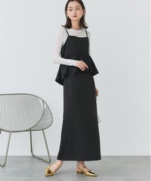 ad thie（アドティエ）の「ドッキング ペプラム キャミソールワンピース（ワンピース）」