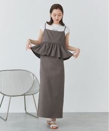 ad thie（アドティエ）の「ドッキング ペプラム キャミソールワンピース（ワンピース）」