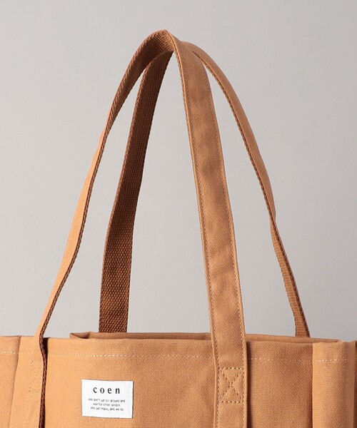coen（コーエン）の「キャンバスPVCトートバッグ（トートバッグ・メンズ・オフホワイト/ブラウン/ブラック・FREE）」の5枚目の写真