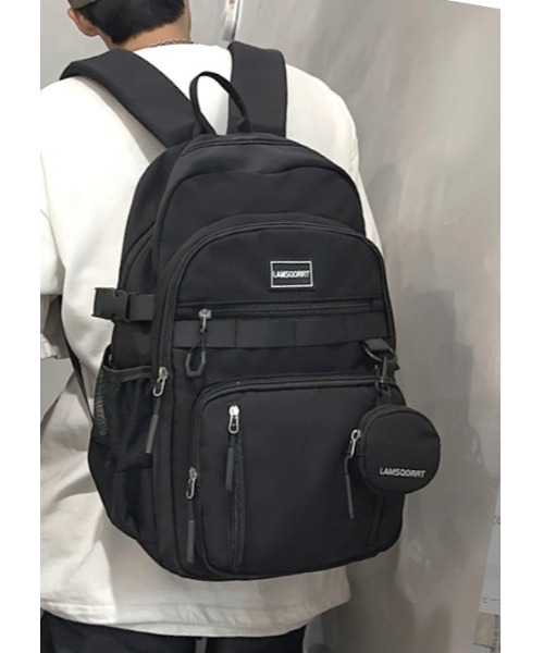Sakka(サッカ)の「大容量A4対応多機能 デイパック(バックパック/リュック・メンズ・オフホワイト/ブラック/グリーン/ラベンダー・FREE)」の3枚目の写真