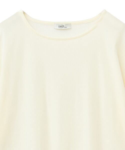 earth music&ecology（アースミュージックアンドエコロジー）の「シアーベロアTee（Tシャツ/カットソー・レディース・ブルー/チャコールグレー/ブラック/アイボリー・FREE）」の6枚目の写真