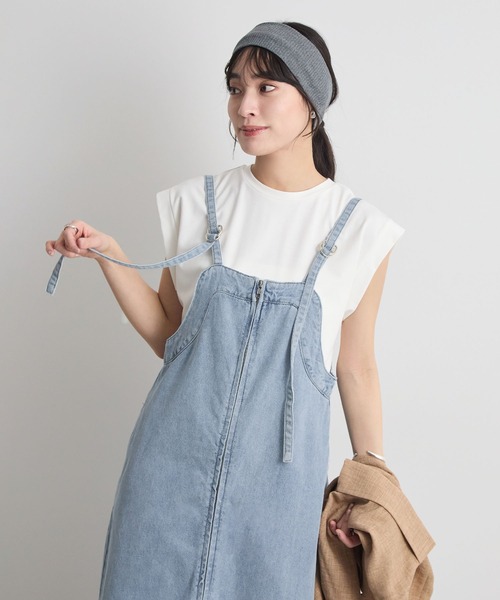 Futier land(フューティアランド)の「デニムジャンスカ(ジャンパースカート・レディース・ブラック/ブルー・MEDIUM/LARGE/SMALL)」の17枚目の写真