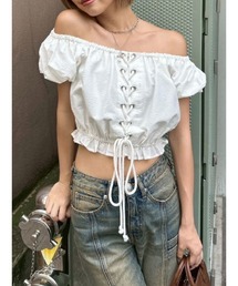EVRIS | レースアップオフショルトップス(シャツ/ブラウス)