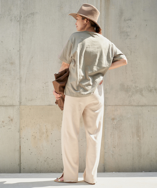 AMERICANA（アメリカーナ）の「【AMERICANA/アメリカーナ】RIB PANTS（その他パンツ・レディース・アイボリー・36/38）」の14枚目の写真