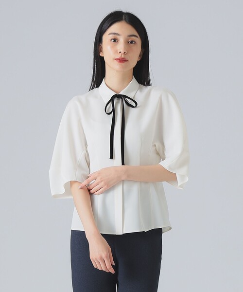 EFFE BEAMS（エッフェビームス）の「【1/15再値下げ】リボンタイ ブラウス（シャツ/ブラウス・レディース・ナチュラル・36/38）」の4枚目の写真