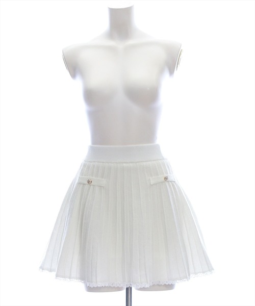 clear（クリア）の「ポロ襟縁取りレースニット&スカートセットアップ［フレンチ カジュアル ガーリー］≪SS新作≫（ワンピース・レディース・ネイビー/アイボリー・F）」の19枚目の写真