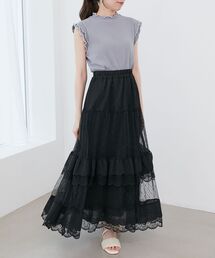 MAJESTIC LEGON | ティアードレースフリルスカート(スカート)