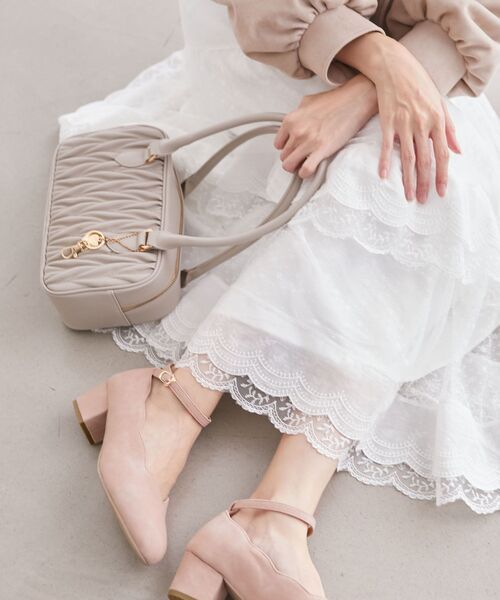 MAJESTIC LEGON（マジェスティックレゴン）の「ティアードレースフリルスカート（スカート・レディース・ブラック/アイボリー/オフホワイト・MEDIUM）」の11枚目の写真