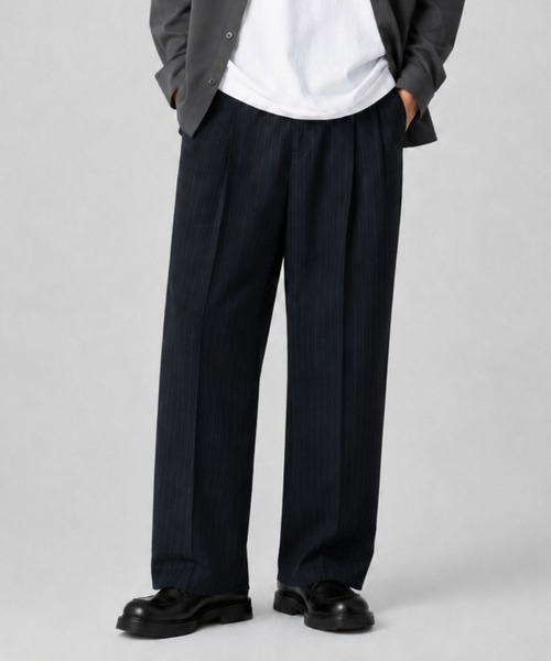 URBAN COLLECTION(アーバンコレクション)の「【URBANCOLLECTION/アーバンコレクション】バギーパンツ(その他パンツ・メンズ・ブラック/ストライプ/カーキ系・S/M/L)」の1枚目の写真