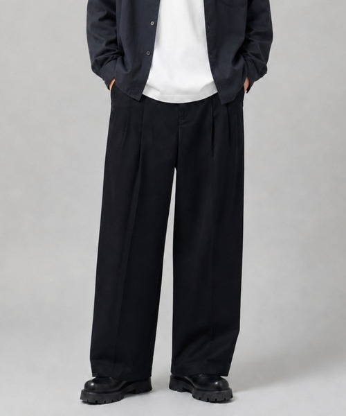 URBAN COLLECTION(アーバンコレクション)の「【URBANCOLLECTION/アーバンコレクション】バギーパンツ(その他パンツ・メンズ・ブラック/ストライプ/カーキ系・S/M/L)」の2枚目の写真