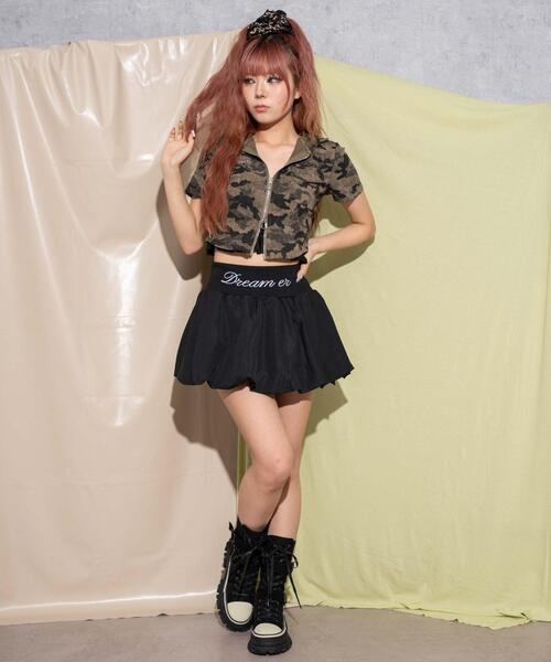 dispark（ディスパーク）の「DISPARK/ウエストロゴバルーンスカパン（スカート・レディース・ブラック/その他1・FREE）」の4枚目の写真