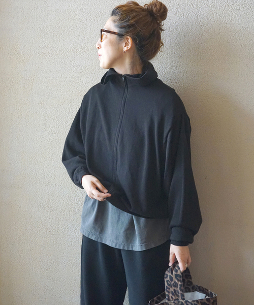 JOURNAL STANDARD LUXE（ジャーナルスタンダード　ラックス）の「《追加2》HGテンジク フーディ（ニット/セーター・レディース・ブラック・FREE）」の5枚目の写真